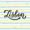 Lisbon hand lettering