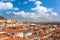 Lisbon historical center skyline. Streets at summer day