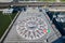 Lisbon mosaic Compass rose from the top view