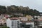 Lisbon old town panorama with historic roofs