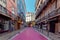 Lisbon. Pink street.