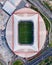 Lisbon, Portugal - 15 December 2020: Aerial view of Estadio Sport Lisboa e Benfica from top, Lisbon, Portugal