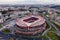 Lisbon, Portugal - 15 December 2020: Aerial view of Estadio Sport Lisboa e Benfica from top, Lisbon, Portugal