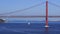 Lisbon, Portugal, The 25 de Abril Bridge is a suspension bridge connecting the city of Lisbon