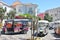 Lisbon, Portugal - August 06, 2017: Many taxis Tuk Tuk on the road of Lisbon waiting the Tourists