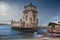 LISBON, PORTUGAL - Belem Tower, 1515-1521, Extremadura, Lisbon.