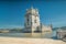 Lisbon, Portugal. Belem Tower Torre de Belem is a fortified tower located at the mouth of the Tagus River