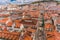 Lisbon, Portugal city skyline over Santa Justa Rua