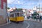 Lisbon, Portugal. Classical yellow tram