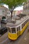 Lisbon, Portugal. Classical yellow tram No, 28