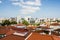 Lisbon, Portugal: roofs and tower contrast