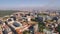 Lisbon Portugal sunny cityscape city centre view aerial panorama 4k drone high