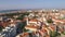 Lisbon Portugal sunny cityscape city centre view aerial panorama 4k drone summer