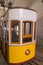 Lisbon, Portugal yellow funicular tram