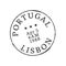 Lisbon postage and Portugal city postal stamp