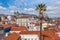 Lisbon rooftop from Portas do sol viewpoint - Miradouro in Portugal