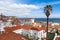 Lisbon rooftop from Portas do sol viewpoint - Miradouro in Portugal