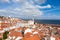 Lisbon rooftop from Portas do sol viewpoint - Miradouro in Portugal