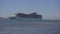 Lisbon september 2015 tejo river Big Cruising ship of the MSC Cruises