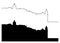 Lisbon silhouette, outline cityscape