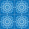 Lisbon tiles Azujelo, Moroccan tiles vector seamless white and navy blue design - Portuguese retro pattern, decorative tile backgr