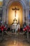 Lisieux, France - September 7, 2016: Inside the Basilica of Saint Therese of Lisieux. Reliquary with the relics of Saint Teresa.