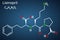 Lisinopril molecule. It is dipeptide, ACE inhibitor used to treat hypertension, heart failure, heart attacks. Structural chemical