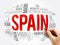 List of cities in Spain word cloud