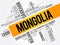 List of cities and towns in Mongolia, word cloud collage, business and travel concept background