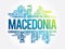 List of cities and towns in the Republic of Macedonia, word cloud collage, business and travel concept