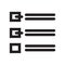 List layout with check boxes icon vector sign and symbol isolate