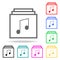 list of musical compositions icons. Elements of human web colored icons. Premium quality graphic design icon. Simple icon for webs