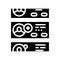 list of prospective friends glyph icon vector illustration