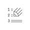 List writing line outline icon