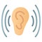 Listen or hear ears communication single isolated icon with smooth style