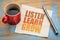 Listen, learn, grow word abstract