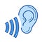 Listen symbol line icon.