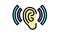 listening and hearing noise color icon animation