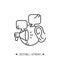 Listening line icon. Editable vector illustration