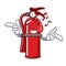 Listening music fire extinguisher mascot cartoon