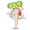 Listening music fresh parsnip roots on a mascot