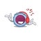 Listening music lymphocyte cell mascot cartoon character design