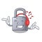 Listening music unlocking padlock on the cartoon gate