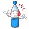 Listening music water bottle mascot cartoon