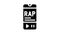 listening rap music phone app glyph icon animation