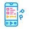 listening to podcast color icon vector illustration