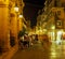 Liston, main promenade, at night, Corfu city, Greece
