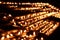 Lit candles on the altar of Our Lady in the Cathedral in Zagreb