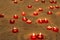 Lit candles on sand in a church to pray for people who died