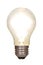 Lit Electric Light Bulb Glowing Bright Isolated